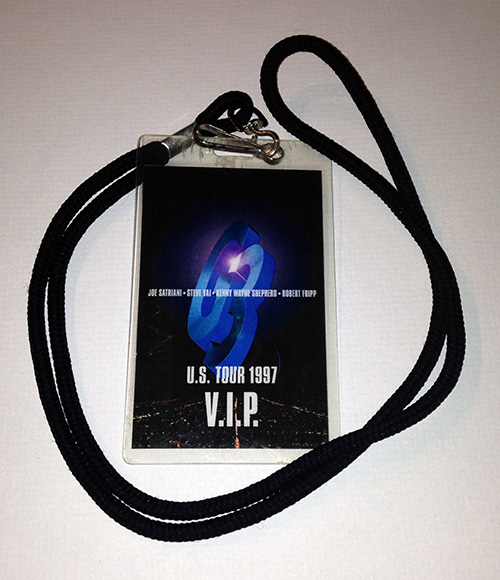 G3 - Eric Johnson / Steve Vai / Kenny Wayne Shepherd Tour Laminate VIP Pass