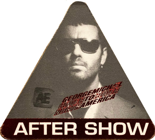 George Michael - 1991 Cover To Cover Tour Backstage After Show Pass Triangle