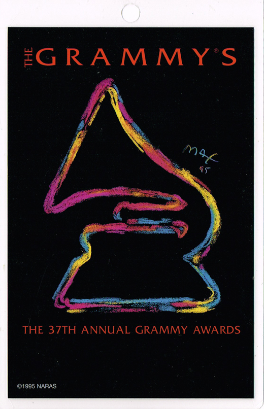Grammy Awards - 37th Annual Laminated Pass