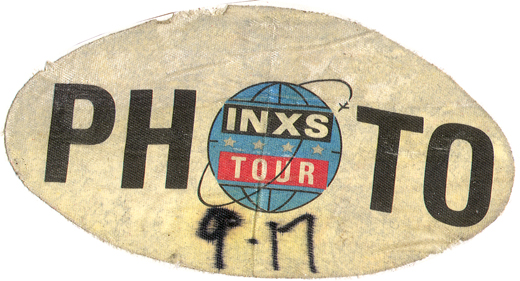 INXS - 1987-88 Kick Tour Photo Pass - Peeled