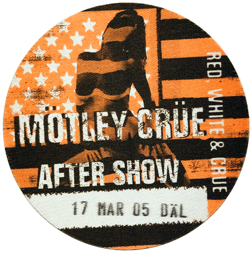 Motley Crue - 2004 Red White And Crue Aftershow Pass