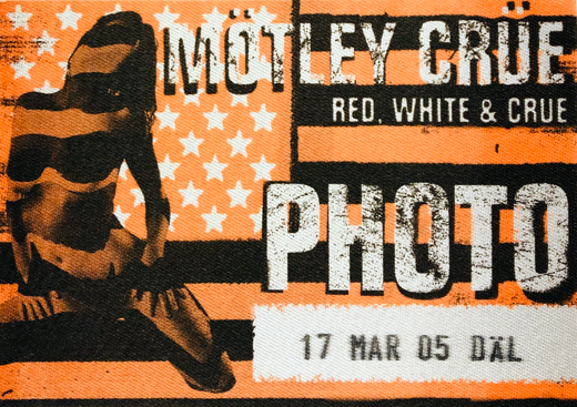 Motley Crue - 2004 Red White And Crue Photo Pass