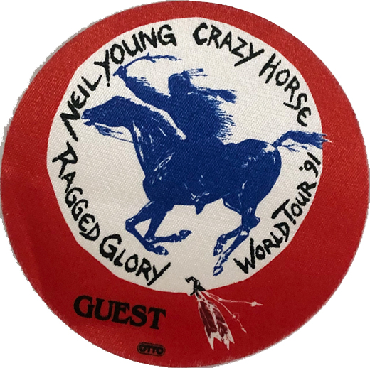 Neil Young & Crazy Horse - 1991 Ragged Glory World Tour Guest Backstage Pass