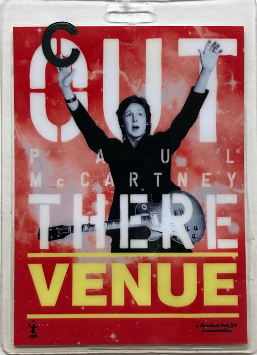 Paul McCartney - 2013 Out There World Tour Laminate Pass