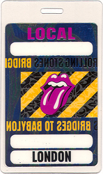Rolling Stones - 1997 / 98 Bridges To Babaylon Tour Laminate Pass