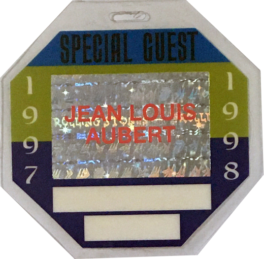 Rolling Stones - 1997 / 98 Bridges To Babylon Tour Laminate Special Guest Pass - JLA