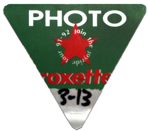 Roxette - 1992 Join The Joyride Tour Photo Pass