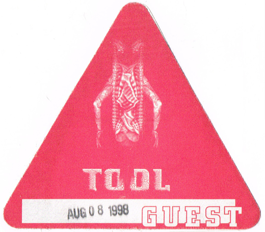 Tool - 1998 Guest Backstage Pass