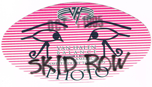 Van Halen - 1995 Balance Photo Pass