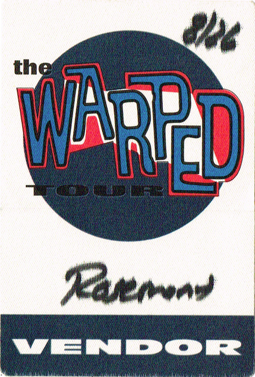 Warped Tour - 1998 Vendor Backstage Pass