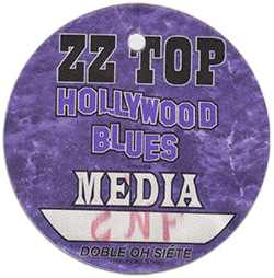 ZZ Top - 2009 Hollywood Blues Tour Media Pass