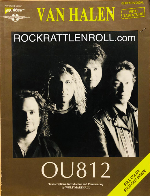 Van Halen - 1988 OU812 Guitar Tabular Book w/Poster