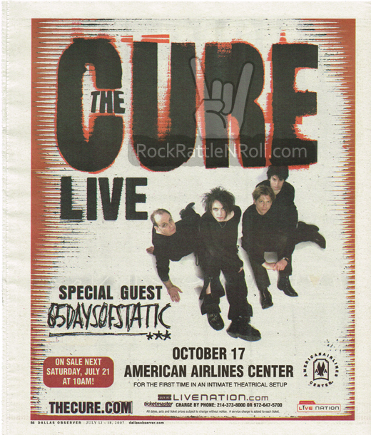 Cure - 2007 Tour Concert Ad