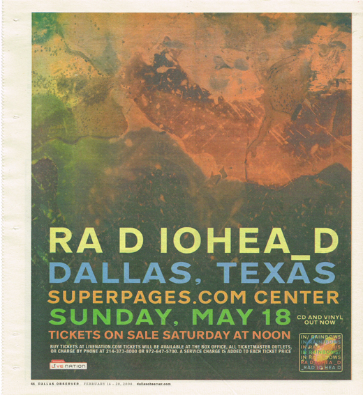Radiohead - February 2008 Concert Ad