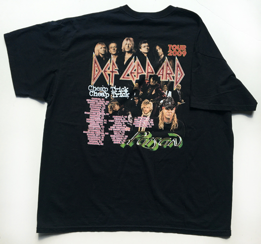 Def Leppard / Cheap Trick / Poison - 2009 Tour Concert T-Shirt - Used XL