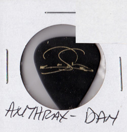 Anthrax - Dan Spitz Concert Tour Guitar Pick