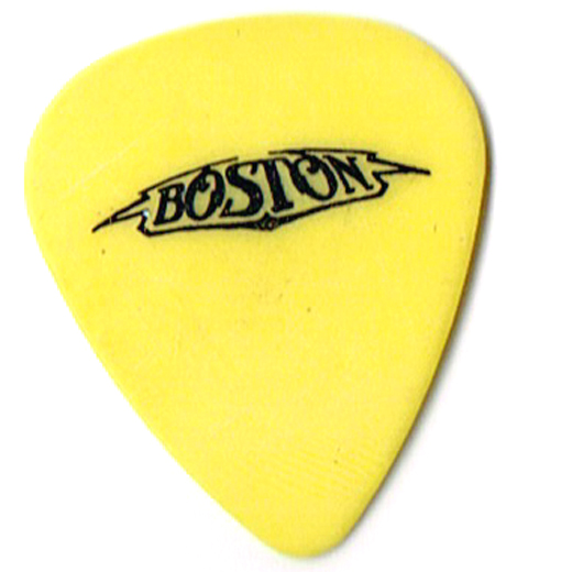Boston - Band Logo Yellow Concert Tour Guitar Pick