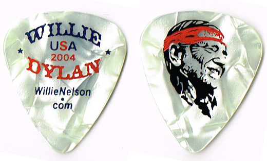 Willie Nelson - 2004 Willie Nelson & Bob Dylan Guitar Pick
