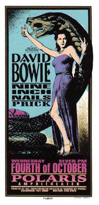 David Bowie 5x9 Arminski Day-glow handbill