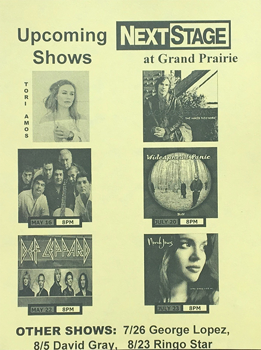 Def Leppard - 2003 Grand Prairie TX Next Stage Handbill