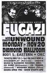 Fugazi/Unwound Norman, OK Handbill