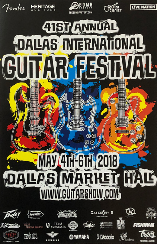 Guitar Show - 2018 41st Annual DIGF Dallas, TX Handbill