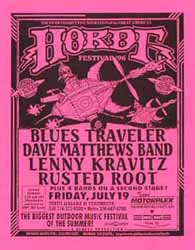 Horde Festival - Blues Traveler / Dave Matthews / Lenny Kravitz - TX Handbill