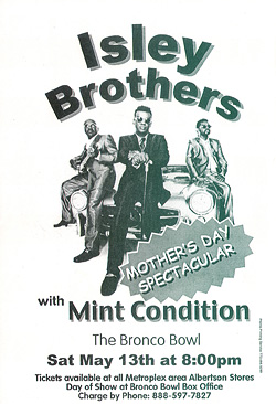 Isley Brothers - Dallas, TX Handbill