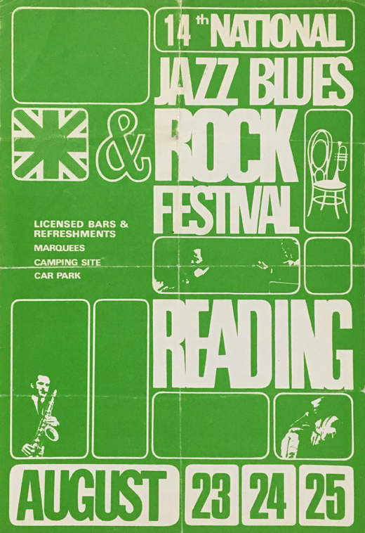 Jazz Blues and Rock Festival - August 23, 24, 25, 1974 London UK Handbill