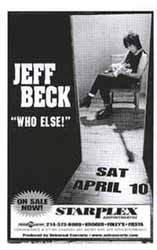 Jeff Beck - Dallas, TX Handbill
