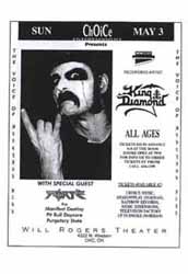 King Diamond / Forté - Ft. Worth, TX Handbill