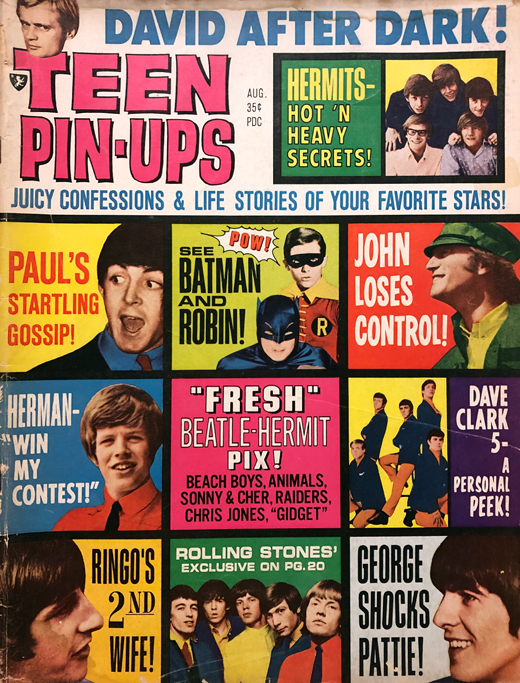 Beatles - 1966 Teen Pin-Ups Magazine