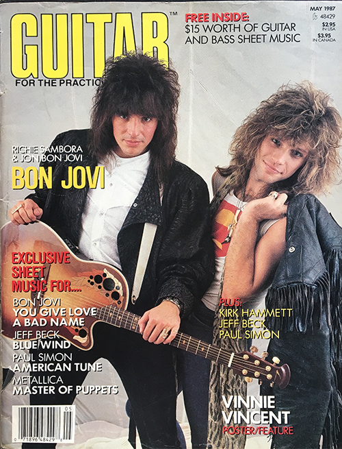 Bon Jovi - Guitar For The Practicing Musician Magazine May 1987