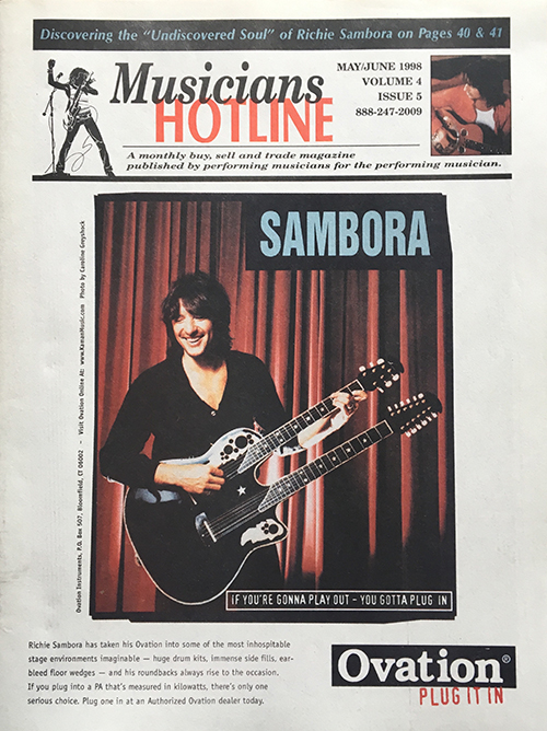 Bon Jovi - Musicians Hotline Magazine May June 1988