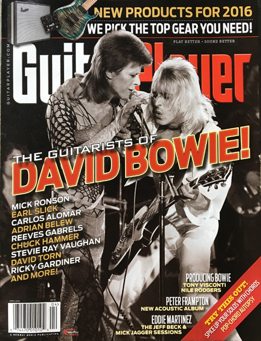 David Bowie - April 2016 Guitar Player Magazine