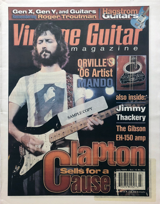 Eric Clapton - July 1991 Vintage Guitar Magazine