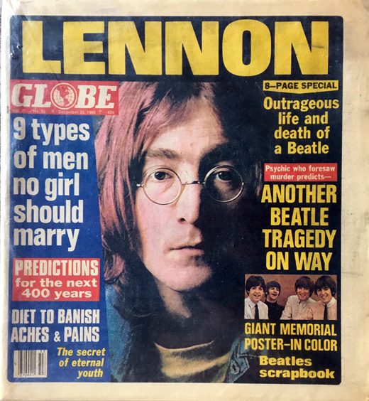 John Lennon - December 30, 1980 Globe Magazine