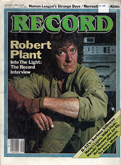 Led Zeppelin - Robert Plant Record Magazine September 1983