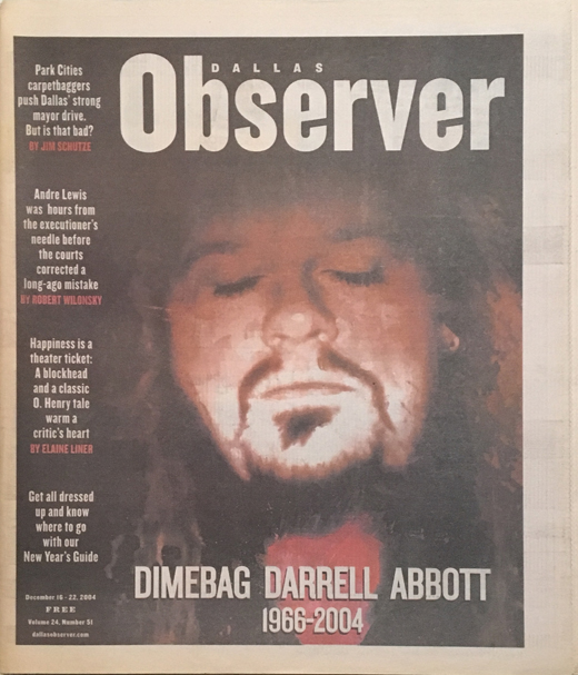 Pantera - December 2004 Dallas Observer Magazine