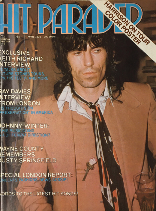 Rolling Stones - 1975 April Hit Parader Magazine