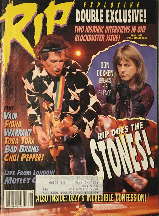Rolling Stones - 1990 April Rip Magazine