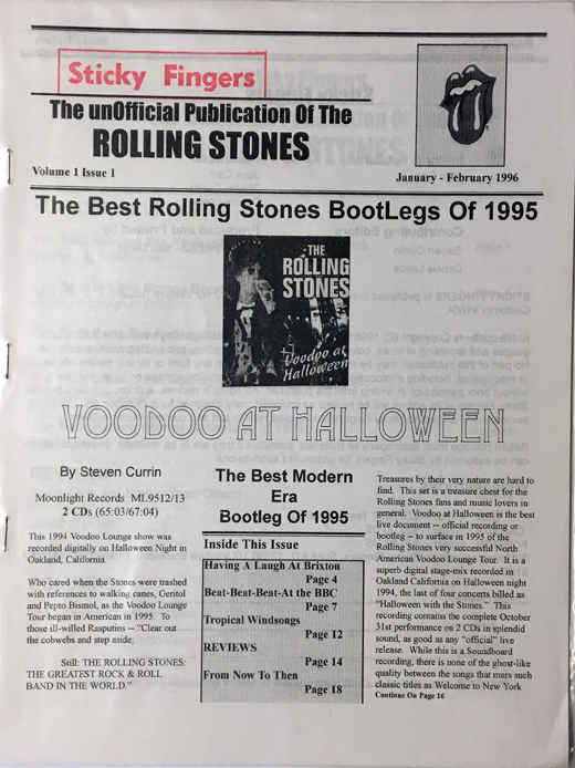 Rolling Stones - 1996 February Sticky Fingers Magazine