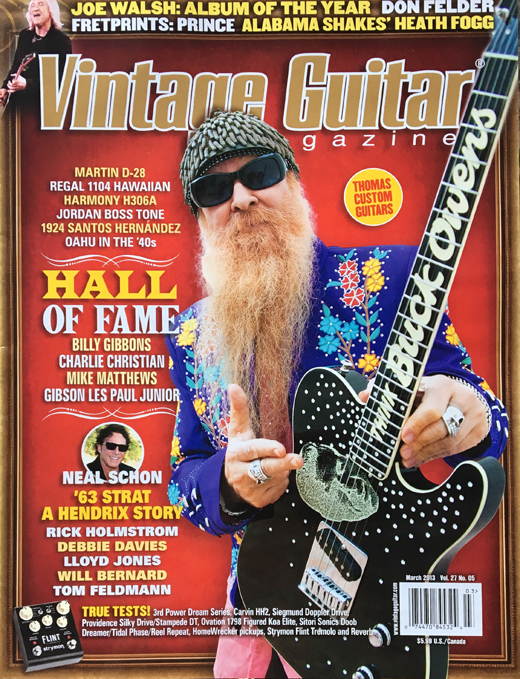 ZZ Top - May 2013 Vintage Guitar Magazine