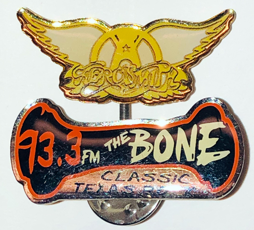 Aerosmith - The Bone 93.3 FM Dallas Rock Radio Lapel Pin