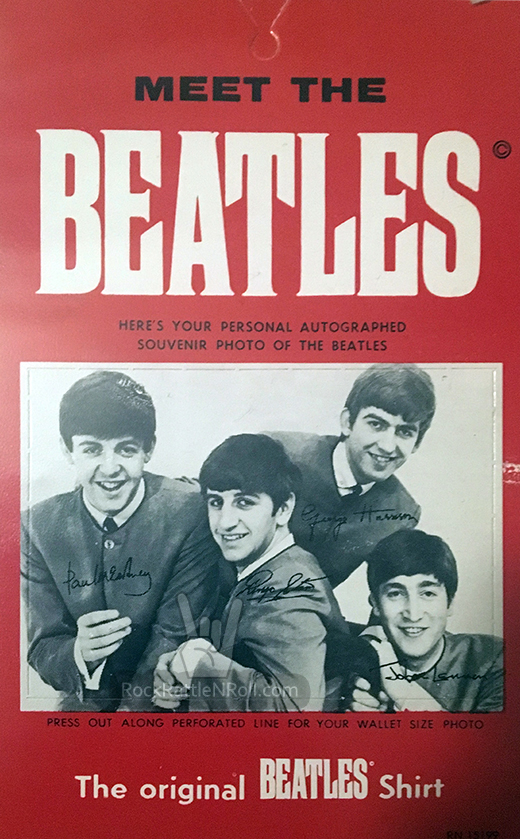 The Beatles - Shirt Hang Tag/PhotoWallet Fan Card