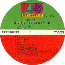 Crosby, Stills, Nash & Young - Atlantic Record Label
