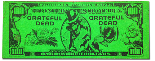 Grateful Dead - 100 Dollar Bill Sticker