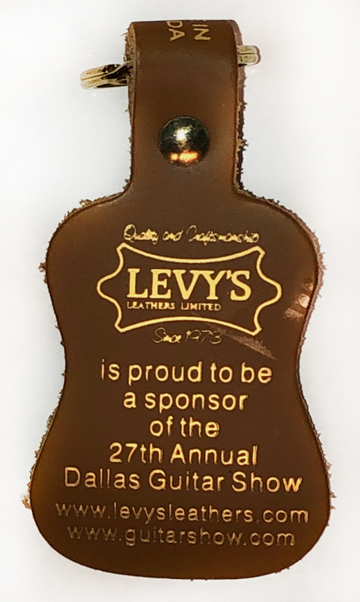 Guitar Show - Levy's Leather Guitar Shape Keychain