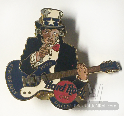 Hard Rock Cafe - Uncle Sam Guitar 4th of July 2000 Limited Edition Dallas Texas