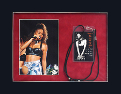 Janet Jackson - 11x14 Double Matt w/1994 5x7 Photo & Tour Laminate